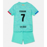 Barcelona Ferran Torres #7 Tredje Tröja Barn 2023-24 Kortärmad (+ Korta byxor)